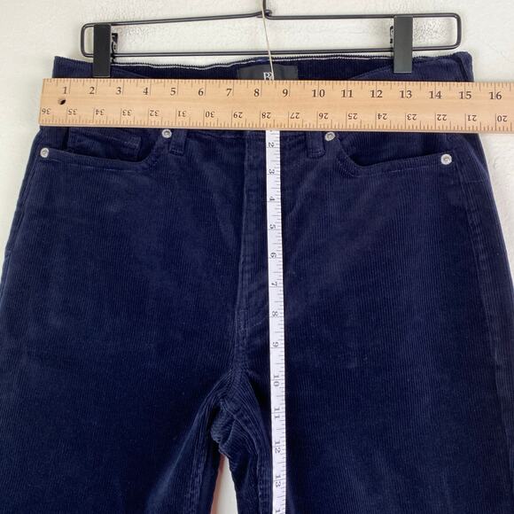 Banana Republic Corduroy Pants Size 28 Navy Blue Wide Relaxed Flare Jeans - Picture 12 of 14